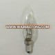 18/28W C35 E14 Clear/frosted glass Halogen Incandescent light bulbs